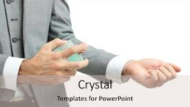  Presentation with perfume - PPT theme with handsome young man using perfume background and a lemonade colored foreground