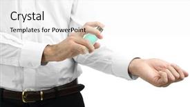  Presentation with perfume analysis - Cool new PPT theme with cyan color felt texture abstract background and textures backdrop and a ocean colored foreground