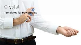  Presentation with perfume - Presentation theme enhanced with handsome-young-man-using-perfume background and a white colored foreground