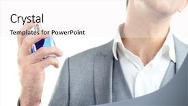  Presentation with perfume - Slide deck enhanced with cafe art latte coffee in the vintage cup on the tabel with a glass of water on the table background and a light gray colored foreground