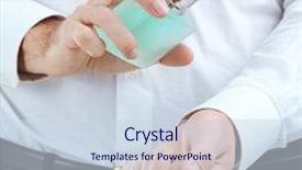  Presentation with perfume - Amazing theme having handsome young man using perfume backdrop and a  colored foreground