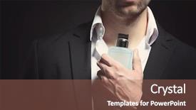  Presentation with perfume - Amazing presentation having handsome young man using perfume backdrop and a coral colored foreground