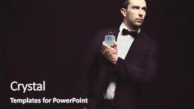  Presentation with black men - Slide set having handsome young man using perfume background and a wine colored foreground