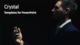  Presentation with black man - Presentation theme consisting of handsome young man using perfume background and a black colored foreground