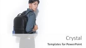  Presentation with long sleeve - Theme consisting of handsome-young-man-wearing-long background and a white colored foreground