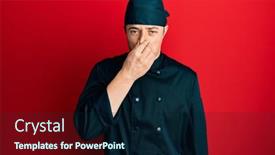  Presentation with bad breath - Presentation theme consisting of handsome-young-man-wearing-professional background and a navy blue colored foreground