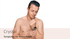  Presentation with inflammation - Colorful slide deck enhanced with handsome-young-man-wearing-swimwear backdrop and a coral colored foreground