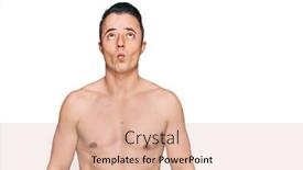  Presentation with lips - Presentation theme featuring handsome-young-man-wearing-swimwear background and a lemonade colored foreground