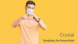  Presentation with medical heart - Cool new presentation theme with handsome-young-man-with-bear backdrop and a yellow colored foreground