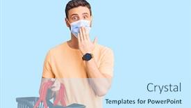  Presentation with medical hand - Amazing presentation having handsome-young-man-with-bear backdrop and a cool aqua colored foreground