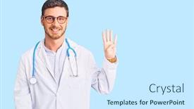  Presentation with young man wearing a hat - Beautiful slide set featuring handsome-young-man-with-bear backdrop and a cool aqua colored foreground