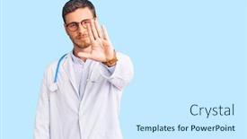  Presentation with sing - PPT layouts consisting of handsome-young-man-with-bear background and a cool aqua colored foreground