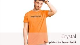  Presentation with question word - PPT theme having handsome-young-man-with-bear background and a lemonade colored foreground