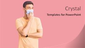  Presentation with nails - Slide set featuring handsome-young-man-with-bear background and a coral colored foreground