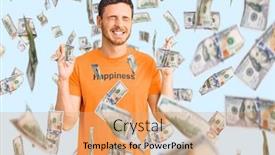  Presentation with tshirt - Theme featuring handsome-young-man-with-bear background and a coral colored foreground