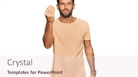  Presentation with tshirt - Presentation theme enhanced with handsome-young-man-with-beard background and a lemonade colored foreground