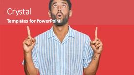  Presentation with beard - Slides enhanced with handsome-young-man-with-beard background and a gray colored foreground