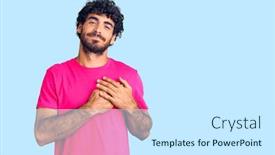  Presentation with curly hair - Cool new slide deck with handsome-young-man-with-curly backdrop and a white colored foreground