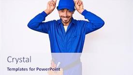  Presentation with curly hair - Audience pleasing presentation consisting of handsome-young-man-with-curly backdrop and a sky blue colored foreground