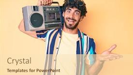 Presentation with curly hair - Cool new theme with handsome-young-man-with-curly backdrop and a lemonade colored foreground