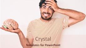  Presentation with mental - Beautiful slide deck featuring handsome-young-man-with-curly backdrop and a lemonade colored foreground