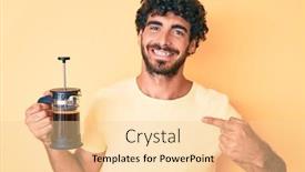  Presentation with curly hair - Presentation theme consisting of handsome-young-man-with-curly background and a lemonade colored foreground