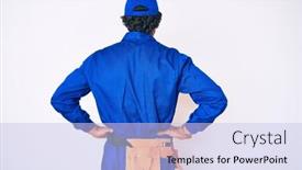  Presentation with curly hair - Slides having handsome-young-man-with-curly background and a light blue colored foreground