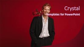  Presentation with lipstick - PPT theme featuring handsome-young-man-with-red background and a wine colored foreground