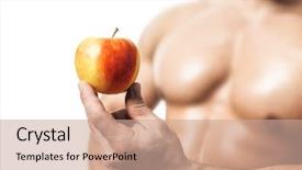  Presentation with food sport - Beautiful PPT layouts featuring handsome young muscular sport backdrop and a coral colored foreground