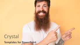  Presentation with tshirt - Presentation design featuring handsome-young-red-head-man background and a lemonade colored foreground