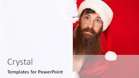  Presentation with red banner - Amazing PPT layouts having handsome-young-red-head-man backdrop and a sky blue colored foreground