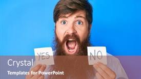  Presentation with head - Slide deck enhanced with handsome-young-red-head-man background and a tawny brown colored foreground