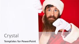  Presentation with red banner - Beautiful presentation design featuring handsome-young-red-head-man backdrop and a sky blue colored foreground