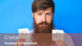  Presentation with yes - Beautiful PPT layouts featuring handsome-young-red-head-man backdrop and a tawny brown colored foreground
