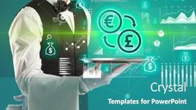  Presentation with waiter - Theme having handsome-young-waiter-in-tuxedo background and a  colored foreground