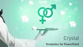  Presentation with waiter - Presentation theme having handsome-young-waiter-in-tuxedo background and a mint green colored foreground