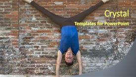  Presentation with yoga - Amazing slide deck having handstand - cool yoga teacher practicing yoga backdrop and a tawny brown colored foreground