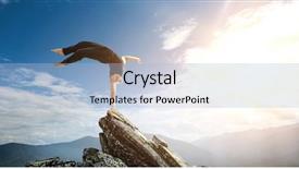  Presentation with extreme - Slide deck featuring handstand - extreme yoga practice mixed media background and a  colored foreground