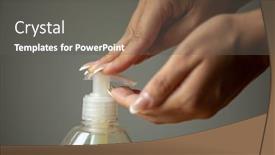  Presentation with liquid soap hand wash - Presentation consisting of handwashing-hand-wash-with-liquid background and a gray colored foreground