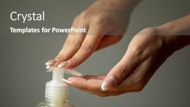  Presentation with liquid soap hand wash - Audience pleasing presentation consisting of handwashing-hand-wash-with-liquid backdrop and a gray colored foreground