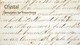  Presentation with calligraphy - Colorful presentation theme enhanced with handwriting from the late 1800 backdrop and a cream colored foreground