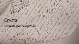  Presentation with old letter - PPT layouts enhanced with tewkesbury medieval festival july 2013 barn owl tyto alba perched on a stand at a falconers stall background and a light gray colored foreground