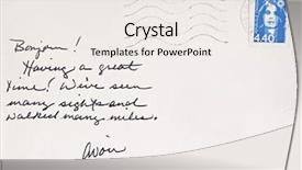  Presentation with greetings - PPT theme having handwritten - greetings from paris background and a sky blue colored foreground