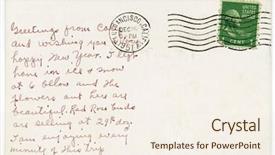  Presentation with san francisco - Cool new presentation theme with handwritten post card from san backdrop and a cream colored foreground