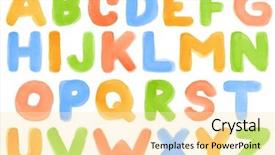  Presentation with watercolor - Beautiful presentation featuring handwritten watercolor alphabet isolated backdrop and a blonde colored foreground