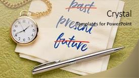  Presentation with past present future - Theme featuring handwritting - past present and future concept background and a lemonade colored foreground