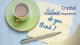  Presentation with cup coffee - Cool new theme with handwritting - what do you think handwriting backdrop and a sky blue colored foreground