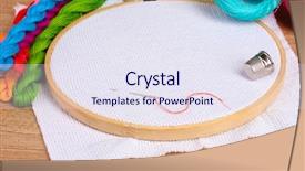  Presentation with embroidery - PPT theme consisting of smart female student leaning on the bookshelf of the university library background and a yellow colored foreground