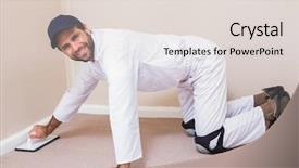  Presentation with carpet - Slides featuring handyman laying down a carpet background and a lemonade colored foreground