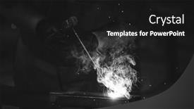  Presentation with handyman - Presentation theme consisting of handyman-performing-welding-and-grinding background and a black colored foreground